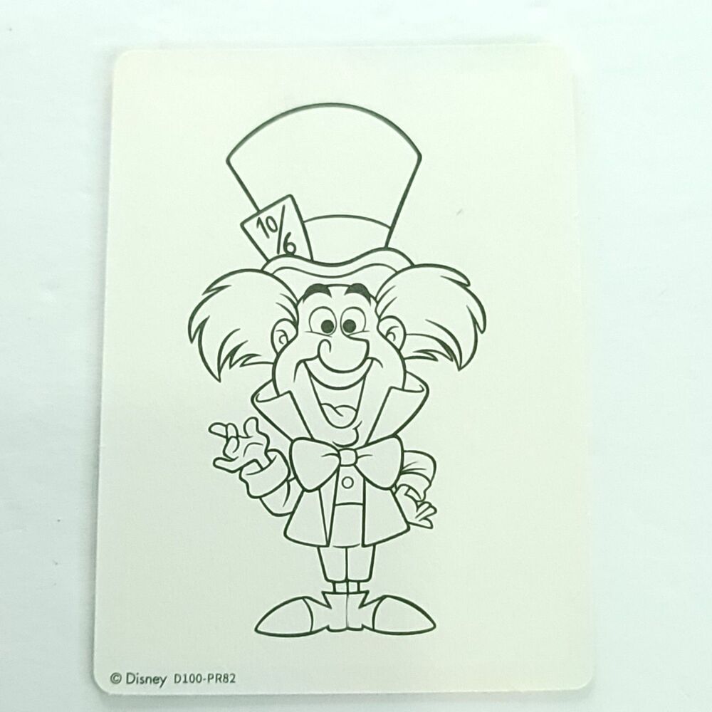 Mad Hatter 2023 Card Fun 1/1 Disney 100 Carnival Paper Sketch D100-PR82